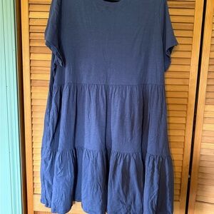 Old Navy Blue Tiered Pocket Dress